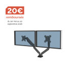 Fellowes bras support �cran double articul� platinum series jusqu' � 40 pouces - noir