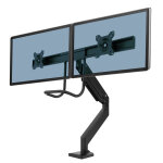 Fellowes bras support cran double  barre transversale jusqu' 32 pouces - noir