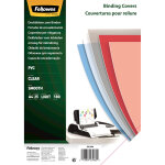Fellowes couvertures de reliure transparentes a4 pvc 180 microns - bote de 25