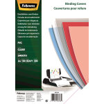 Fellowes couvertures de reliure transparentes a4 pvc 300 microns - bote de 100
