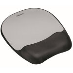 Fellowes ergo mouss' tapis de souris ergonomique avec repose - poignet intégré - aluminium Fellowes ergo mouss' tapis de souris ergonomique avec repose - poignet intégré - aluminium