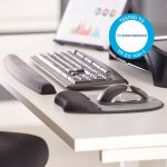 Fellowes ergo mouss' tapis de souris ergonomique avec repose - poignet intgr - aluminium