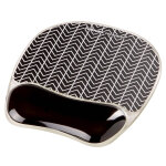 Fellowes gel crystal tapis de souris ergonomique avec repose - poignet int�gr� - chevrons