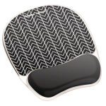 Fellowes gel crystal tapis de souris ergonomique avec repose - poignet intégré - chevrons Fellowes gel crystal tapis de souris ergonomique avec repose - poignet intégré - chevrons