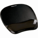 Fellowes gel crystal tapis de souris ergonomique avec repose - poignet intégré - noir Fellowes gel crystal tapis de souris ergonomique avec repose - poignet intégré - noir