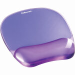 Fellowes gel crystal tapis de souris ergonomique avec repose - poignet intégré - violet Fellowes gel crystal tapis de souris ergonomique avec repose - poignet intégré - violet