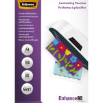 Fellowes pack de 100 pochettes a4 80 microns mat 5452103