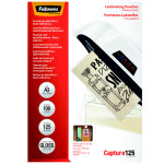 Fellowes pochettes de plastification a3 dos adhsif - epaisseur : 125 microns par face - bote de 100 ...