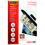 Fellowes pochettes de plastification a4 dos adhsif - epaisseur : 125 microns par face - bote de 100 ...