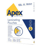 Fellowes pochettes de plastification apex medium a4 (216 x 303 mm) - 125 microns - brillante - bo�te ...