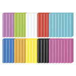 Fimo lot 10 pains 57g blanc - citron - noir - rge - or mtal - framboise - vert pomme - lavande - menthe ...