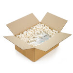 Flo - pak standard - particules de calage en polystyrène recyclé, champagne / blanc - sac de 0, 5 m³ Flo - pak standard - particules de calage en polystyrène recyclé, champagne / blanc - sac de 0, 5 m³