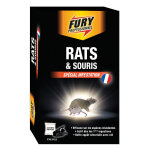 Fury raticide et souricide fury, 7 sachets de 20g avec boite appt
