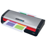 Gbc plastifieuse 250 office a4 - pochettes de 75 jusqu' 125 microns - noir / rouge