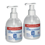 Gel antibact�rien hydroalcoolique mercurochrome, 2 flacons pompe de 250 ml