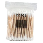 Marque generique coton - tiges en bois, sachet de 100 btonnets
