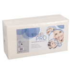 Serviettes de toilette jetables lucart, boite de 100, 43 x 77 cm, 50 g / m2, gamme airtech