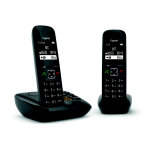Gigaset téléphone sans fil as690a duo avec répondeur - noir Gigaset téléphone sans fil as690a duo avec répondeur - noir
