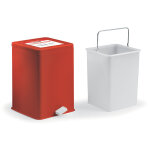 Gilac poubelle à pédale carrée rouge 18 l gilac Gilac poubelle à pédale carrée rouge 18 l gilac