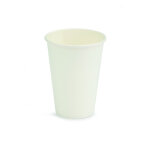 Gobelet en carton blanc 21 cl - d�cor neutre - enduction en plastique - recyclable - lot de 100