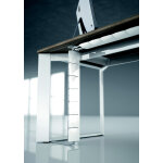 Goulotte flap organisateur de cbles de bureau - horizontale alu