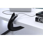 Goulotte zip passe - c�bles, 110cm - noir