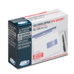 Gpv enveloppe blanche c5 162 x 229 mm 90g fentre 45 x 100 mm - secure autocollant sans bande - lot de ...