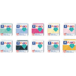 Graine creative lot de 10 pains 57 gr fimo effet pierres precieuses - coloris assortis - cuisson  110c ...