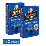 Grand mere café moulu grand'mère bonne nuit décaféiné, 2 x 250 g Grand mere café moulu grand'mère bonne nuit décaféiné, 2 x 250 g