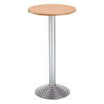 Guéridon cafeteria pied fonte h. 110 cm - plateau hêtre - pied aluminium Guéridon cafeteria pied fonte h. 110 cm - plateau hêtre - pied aluminium