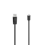 Hama cble micro usb - 1, 5 m - noir