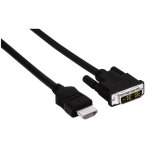 Hama cble a / v numrique, hdmi mle - dvi - d mle, 1, 50 m - noir