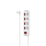 Hama multiprise 4 prises avec interrupteur individuel - cordon 1, 4 m - blanc Hama multiprise 4 prises avec interrupteur individuel - cordon 1, 4 m - blanc