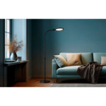 Lampadaire / lampe de lecture led atria, noir mat