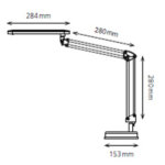 Lampe de bureau � led 4 stars, avec pince, argent