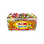 Haribo world mix assortiment de bonbons tendres parfums fruit�s - bo�te de 900g