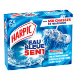 Harpic blocs cuvette wc eau bleu 5 en 1 parfum� anti - tartre - lot de 2