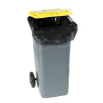 Housses conteneurs grises / noires 240 l pour conteneur 2 roues, lot de 100
