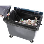 Housses conteneurs noires 500 l pour conteneur 4 roues, lot de 100