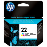 Hp 22 cartouche d'encre authentique c9352ae - 3 couleurs