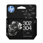 Hp 302 / 304 cartouche d encre combo trois couleurs / noir (pack de 2), rendement standard, noir, cyan, ...