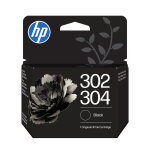 Hp 302 / 304 cartouche d encre noire authentique, rendement standard, noir, 1 pi�ce(s), 120 pages, paquet ...