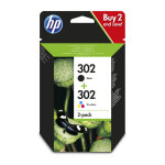 Hp 302 cartouche d'encre authentique x4d37ae - pack de 2 (noir + couleur) Hp 302 cartouche d'encre authentique x4d37ae - pack de 2 (noir + couleur)