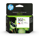 Hp 302xl cartouche d encre trois couleurs grande capacit� authentique, rendement �lev� (xl), cyan, magenta, ...