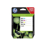 Hp 364 cartouche d'encre authentique n9j73ae - pack de 4 (noir, cyan, magenta, jaune) Hp 364 cartouche d'encre authentique n9j73ae - pack de 4 (noir, cyan, magenta, jaune)
