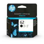 Hp 62 cartouche d'encre noire authentique, rendement standard, noir, encre  pigments, 4 ml, 1 pice(s), ...