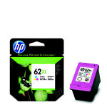 Hp 62xl cartouche d'encre authentique grande capacit� c2p07ae - 3 couleurs