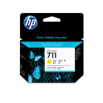Hp 711 pack de 3 cartouches d'encre designjet jaune, 29 ml, hp designjet t120, t520, a jet d'encre thermique, ...