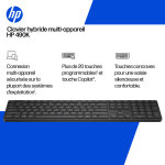 Hp clavier hybride multi - appareil 490k, taille r�elle (100 %), sans fil, usb + bluetooth, qwerty, noir ...