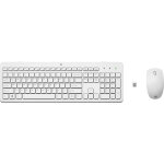 Hp ensemble clavier et souris sans fil 230, taille relle (100 %), rf sans fil, clavier  membrane, blanc, ...